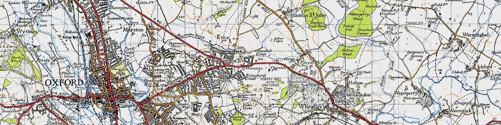 Old map of Sandhills in 1946