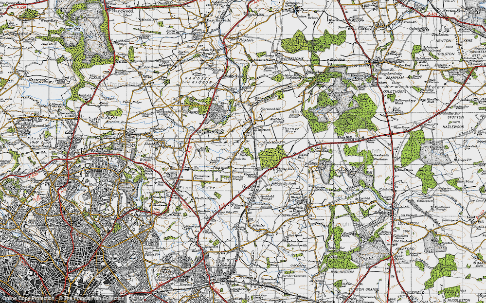 Old Map of Sandhills, 1947 in 1947