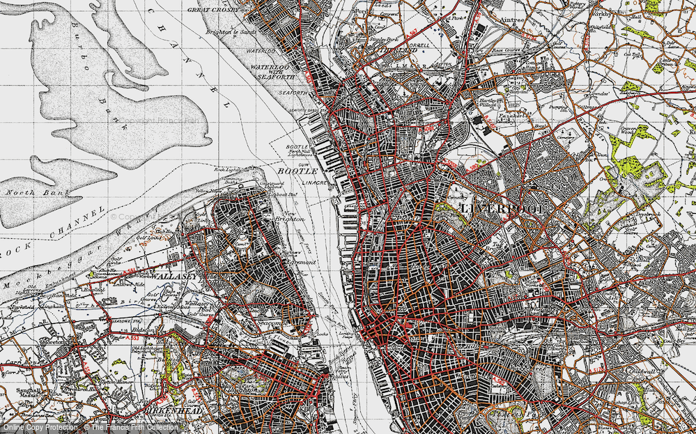Old Map of Sandhills, 1947 in 1947