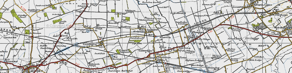 Old map of Sandholme in 1947