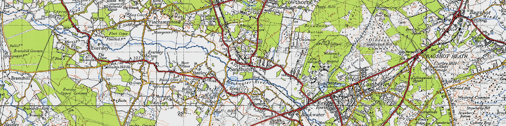 Old map of Sandhurst in 1940
