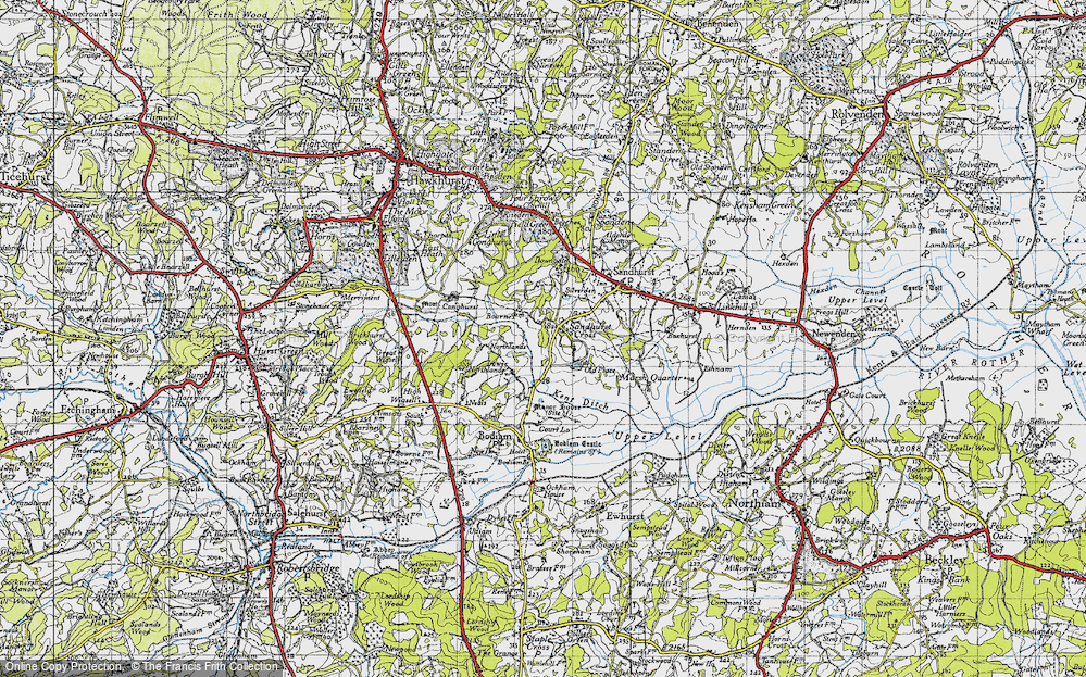Old Map of Sandhurst Cross, 1940 in 1940