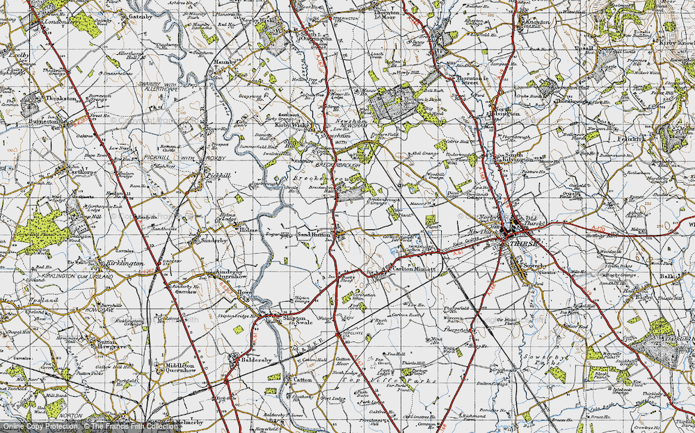 Old Map of Sandhutton, 1947 in 1947