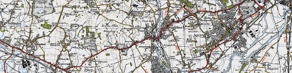 Old map of Sandiacre in 1946