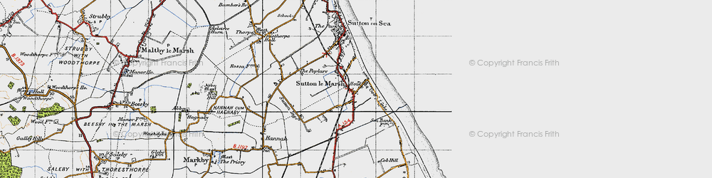 Old map of Sandilands in 1946