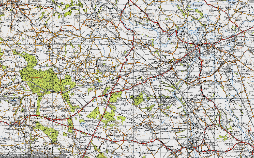 Old Map of Sandiway, 1947 in 1947