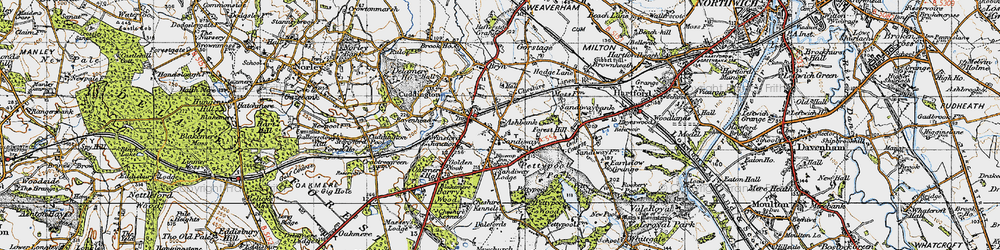 Old map of Sandiway in 1947