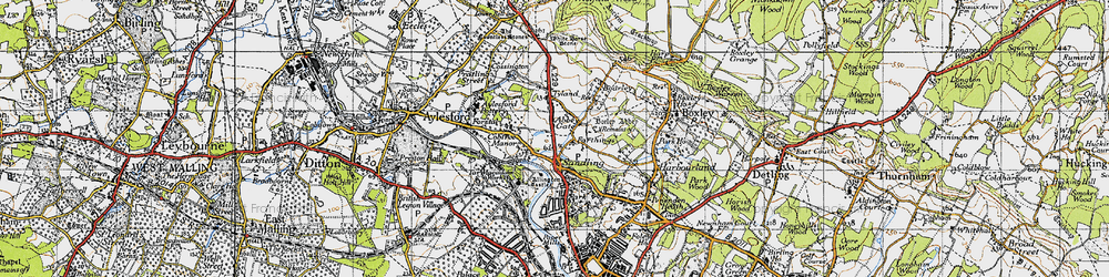 Old map of Sandling in 1946