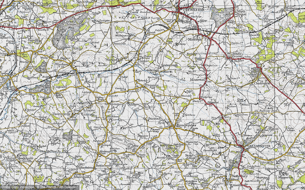 Old Map of Historic Map covering West Swilletts in 1945
