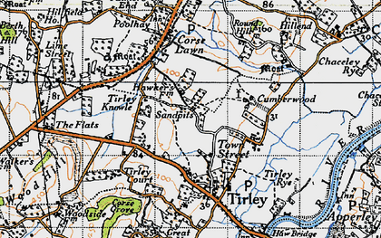 Old map of Sandpits in 1947