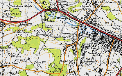 Old map of Sands in 1947