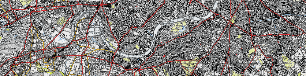 Old map of Battersea Reach in 1945
