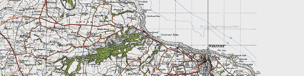 Old map of Sandsend in 1947