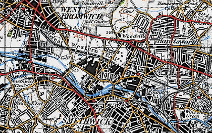 Old map of Sandwell in 1946