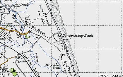 Old map of Sandwich Bay in 1947