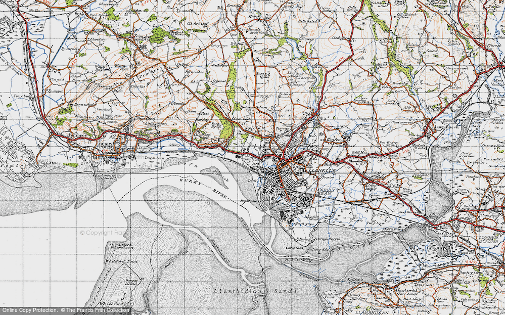 Old Map of Sandy, 1946 in 1946