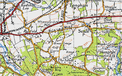 Old map of Sandy Cross in 1940