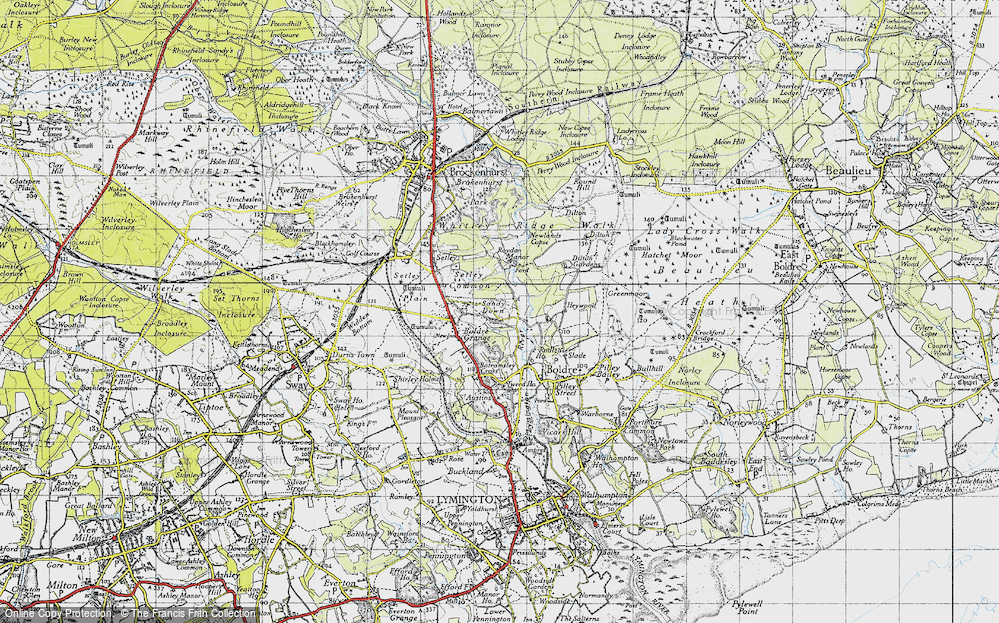 Old Map of Sandy Down, 1945 in 1945