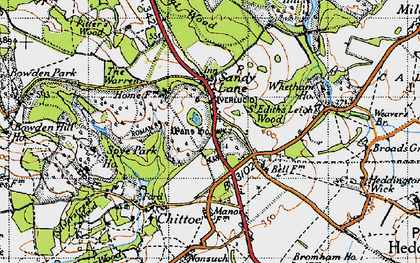 Old map of Whetham in 1940