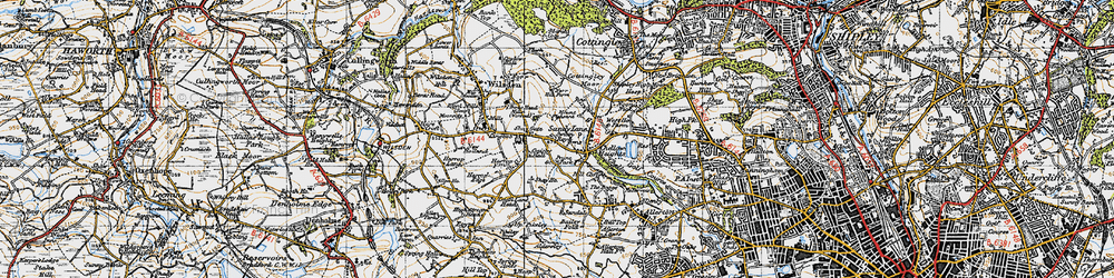 Old map of Bailey Fold in 1947