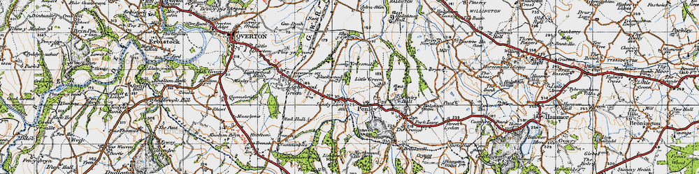 Old map of Blackwood in 1947
