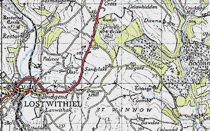 Old map of Polscoe in 1946