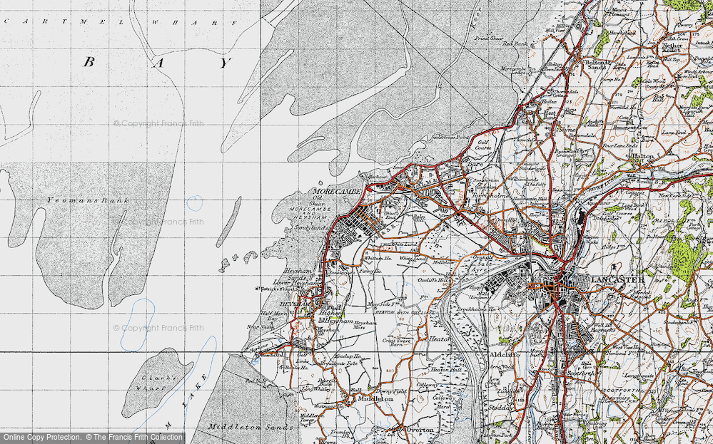 Old Map of Historic Map covering Whittam Ho in 1947
