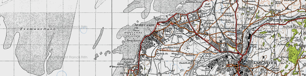 Old map of Sandylands in 1947