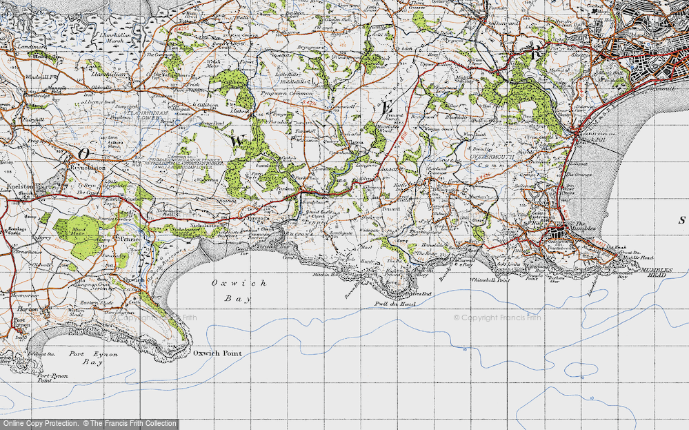 Old Map of Sandylane, 1947 in 1947