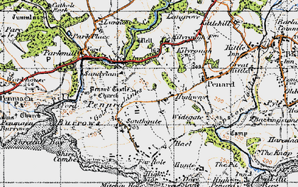 Old map of Sandylane in 1947