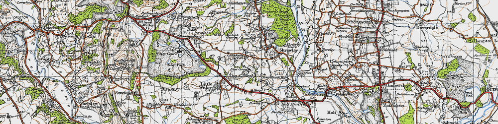 Old map of Sankyns Green in 1947