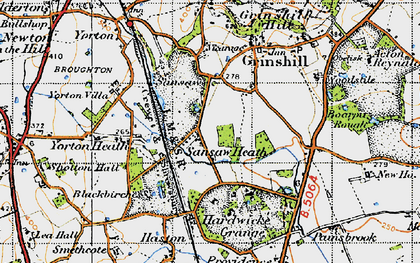 Old map of Shropshire Way in 1947