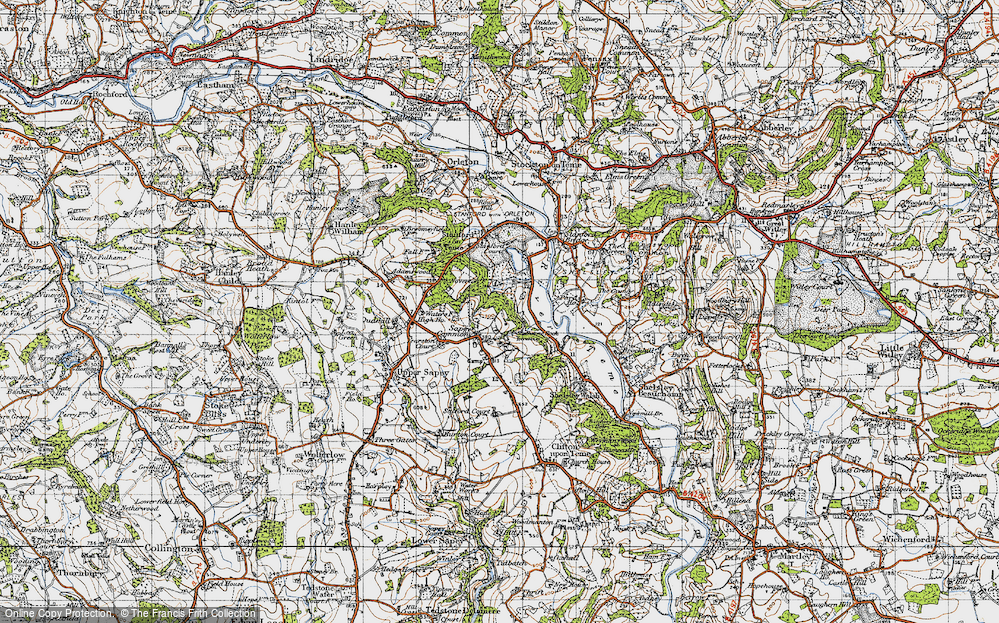 Old Map of Sapey Common, 1947 in 1947