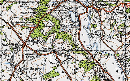 Old map of Sapey Common in 1947