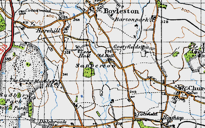 Old map of Sapperton in 1946