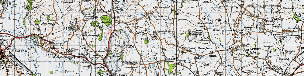 Old map of Sapperton in 1946