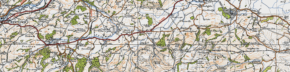 Old map of Sarn in 1947