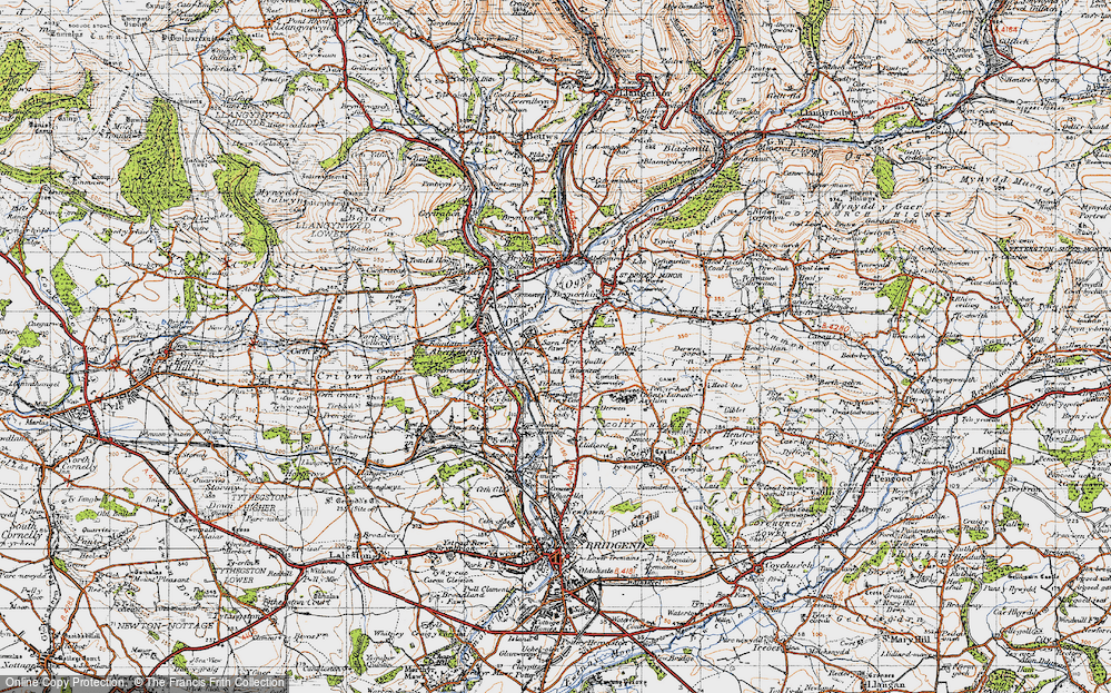 Old Map of Sarn, 1947 in 1947