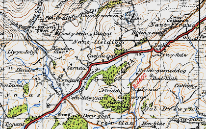 Old map of Sarnau in 1947