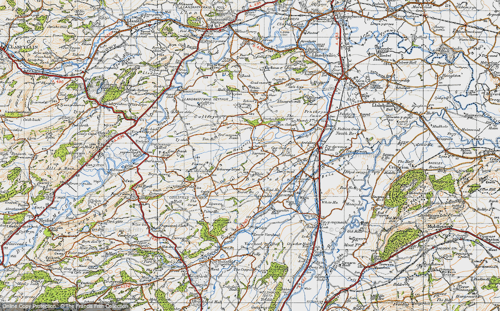 Old Map of Sarnau, 1947 in 1947
