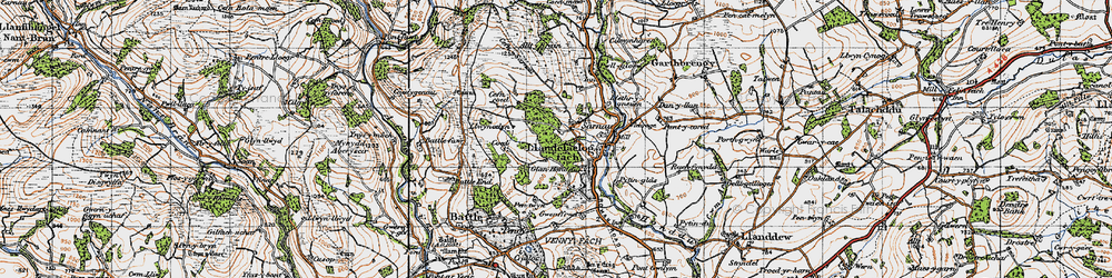 Old map of Battle Fawr in 1947