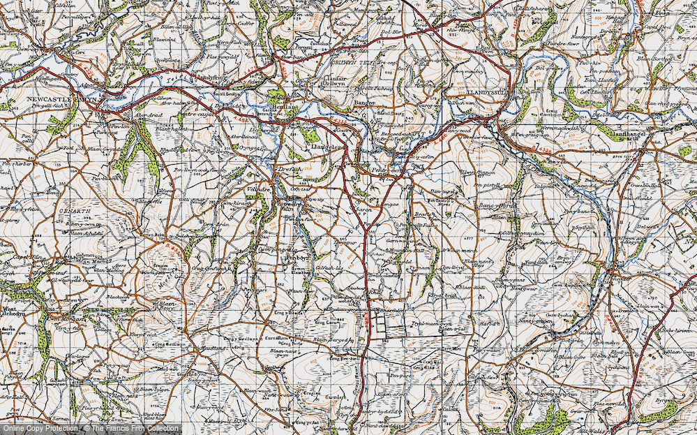 Old Map of Saron, 1947 in 1947