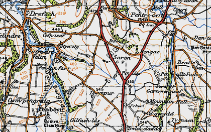 Old map of Saron in 1947