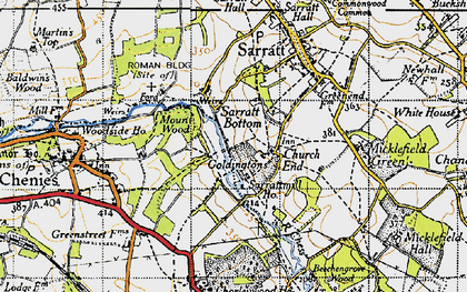 Old map of Sarratt Bottom in 1946