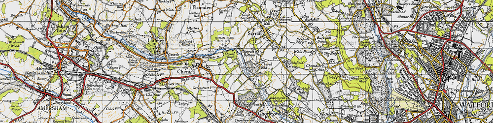 Old map of Sarratt Bottom in 1946