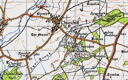 Old map of Sarsden in 1946