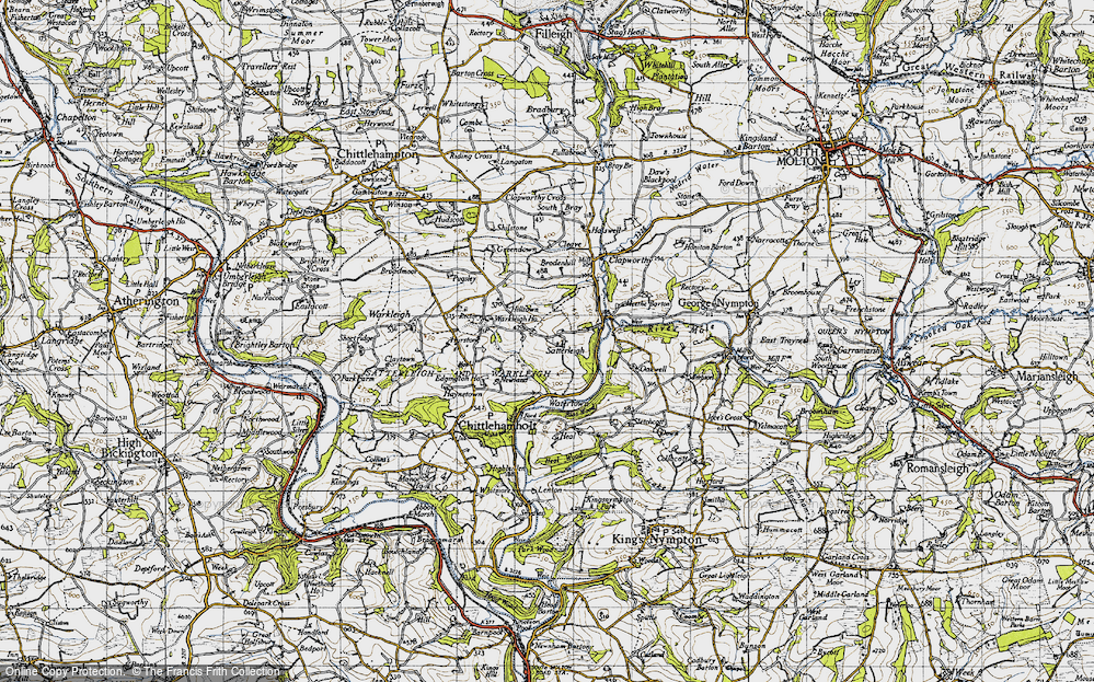 Old Map of Historic Map covering Broden Hill in 1946