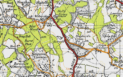 Old map of Kingwood Common in 1947