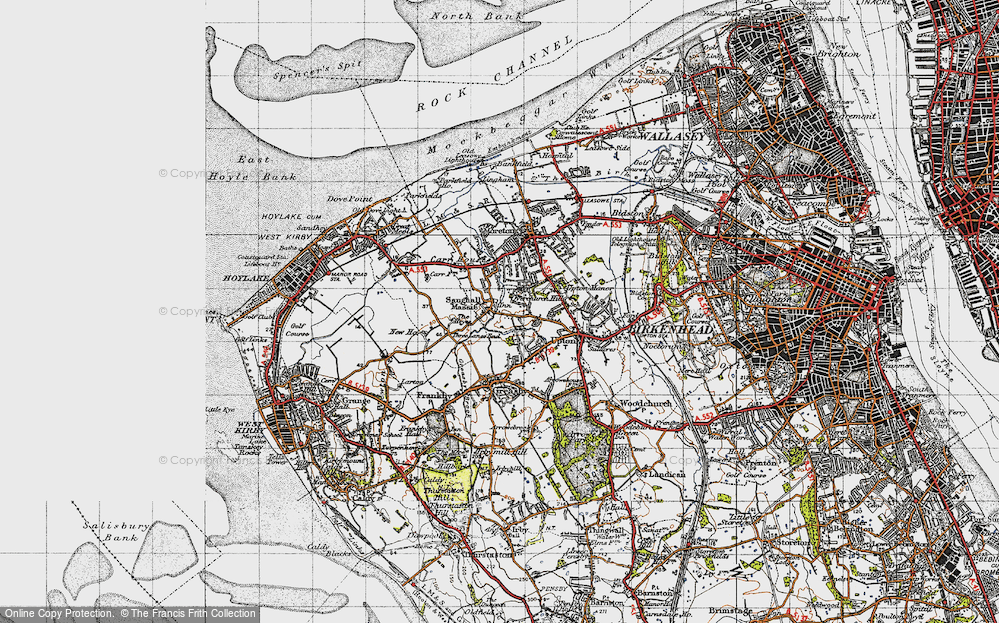 Old Map of Saughall Massie, 1947 in 1947