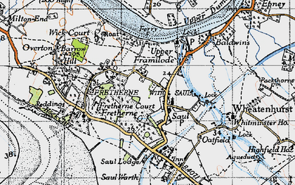 Old map of Priding in 1946